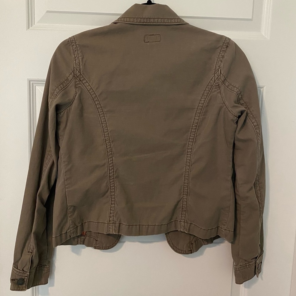 Vintage Massimo Utility Jacket Size Small S Army Olive Green - Picture 3 of 6